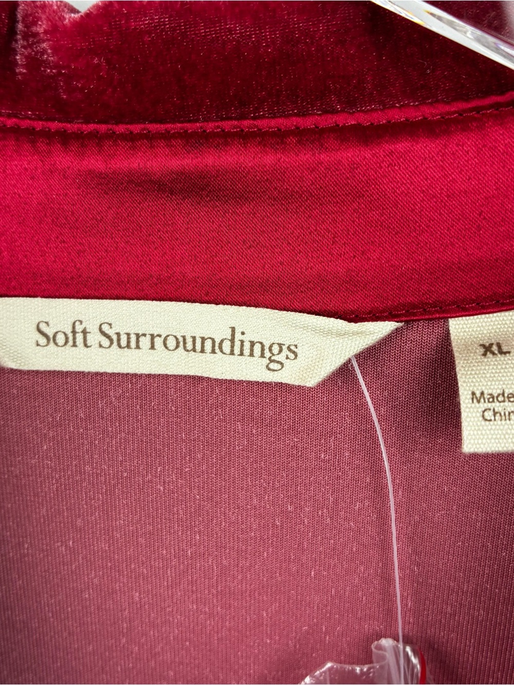 Soft Surroundings NWT Red Velvet Boyfriend Tunic Top - So Pretty! - Picture 4 of 7